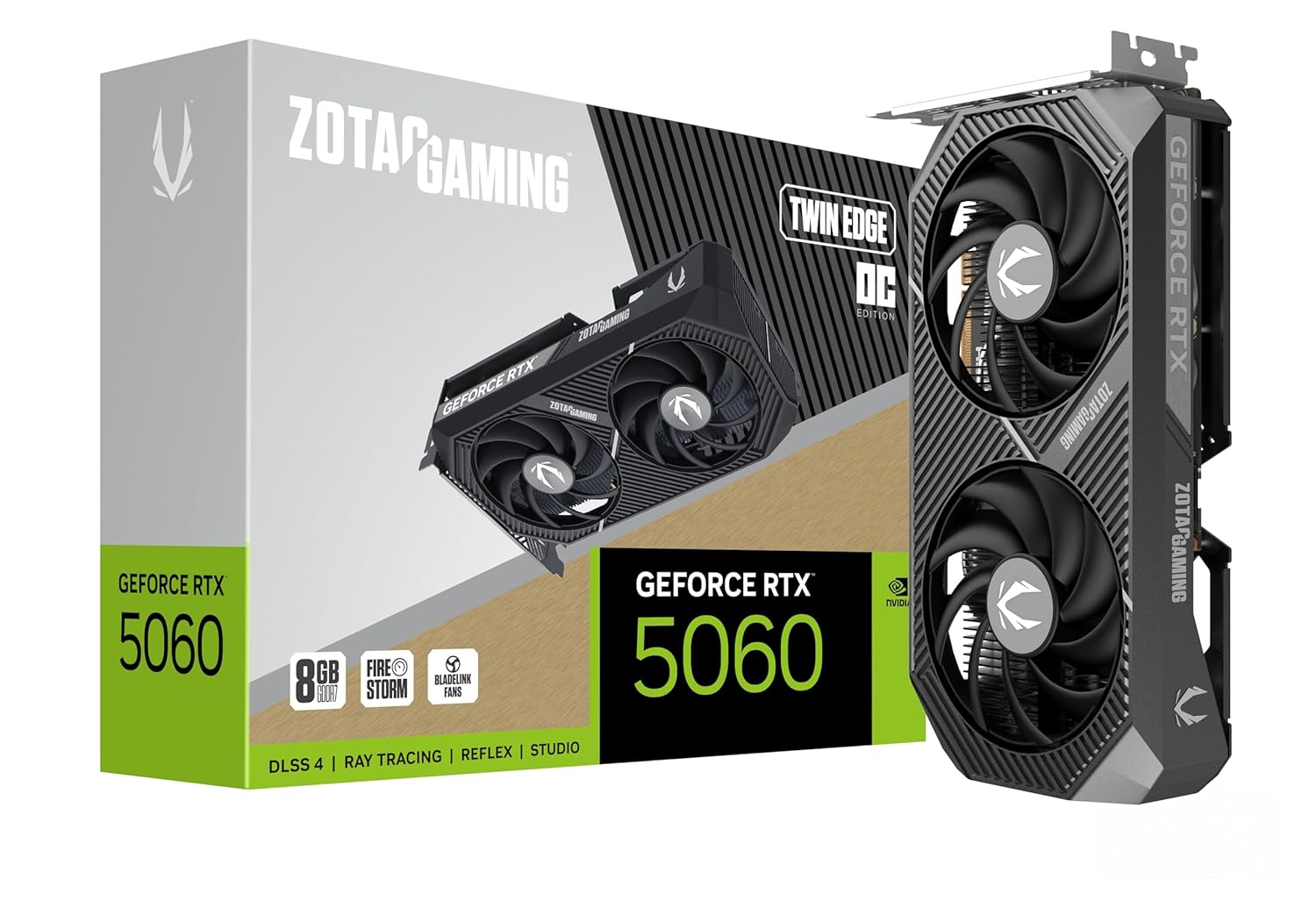 ZOTAC Gaming GeForce RTX 5060 8GB GDDR7 OC Graphic Card, ZT-B50600F-10M