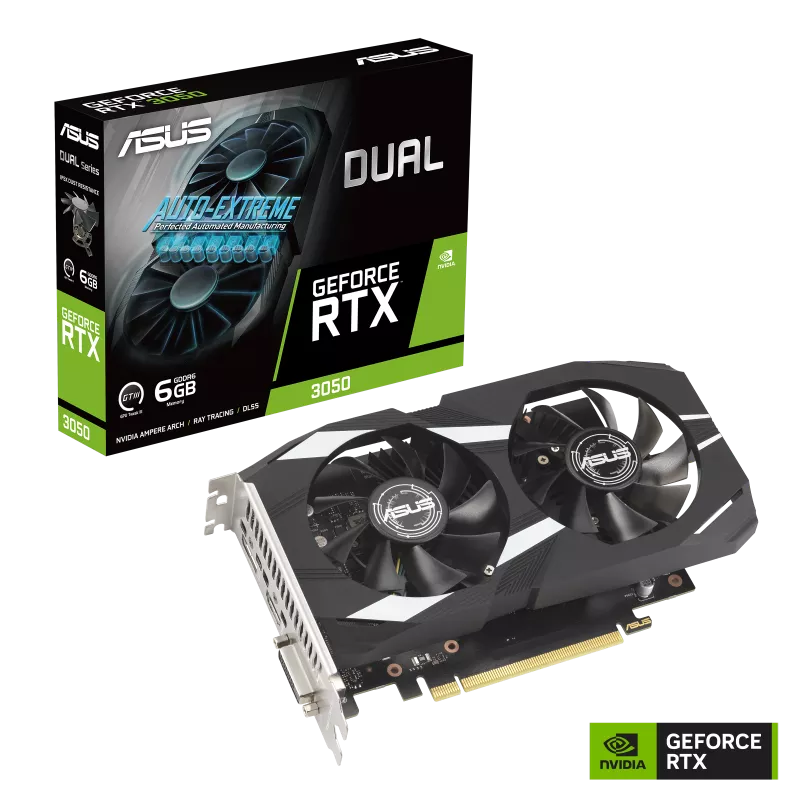 ASUS Dual GeForce RTX 3050 6GB GDDR6 Graphic Card, DUAL-RTX3050-6G